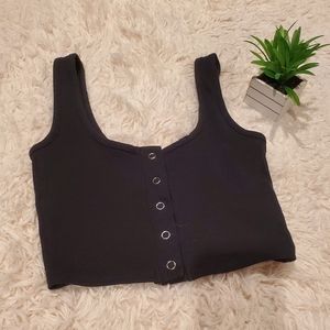 Me to We Black Sleeveless Crop Top Sz. XS